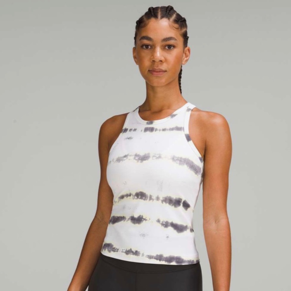 Lululemon Align Waist-Length Racerback Tank Top Transverse Lilac Multi